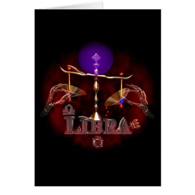 Creepy Libra zodiac Astrologie von Valxart.com (Vorne)
