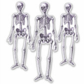 Creepy Lila Skeletons Halloween-Party Deco Aufkleber (Vorderseite)