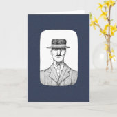 Creepy Man Throat Tattoo mit moth spookoky Goth Ar Karte (Gelbe Blume)