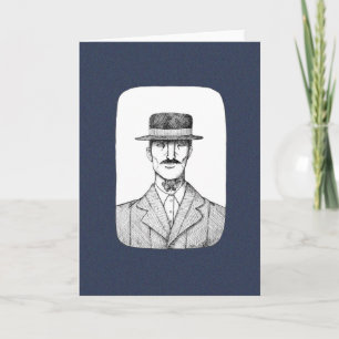 Creepy Man Throat Tattoo mit moth spookoky Goth Ar Karte