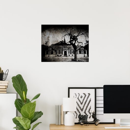 Creepy Mansion - Poster (Heimbüro)