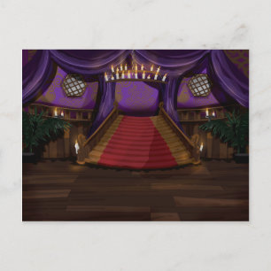 Creepy Mansion Treppe Postkarte
