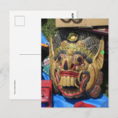 Creepy Mask Postkarte (Vorne/Hinten)