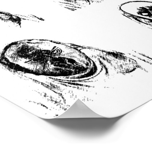 Creepy Masks Poster (Ecke)