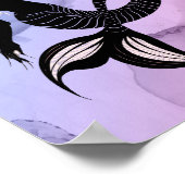 Creepy Mermaid Dark Fantasy Monster Goth Poster (Ecke)