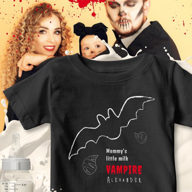 Creepy Milk Vampire Bat Halloween Baby T-shirt (Creepy Milk Vampire Bat Halloween Baby T-Shirt ©Susanne Sachers - Sunny Mind Design)