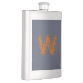 Creepy Monogram Clashing Orange auf Blue Flachmann (Rechts)