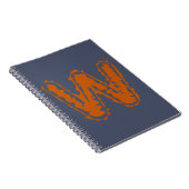 Creepy Monogram Clashing Orange auf Blue Notizblock (Rechte Seite)
