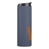 Creepy Monogram Clashing Orange auf Blue Thermosbecher (Nach links gedreht)
