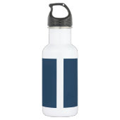 Creepy Monogram Clashing Red auf Blue Edelstahlflasche (Rückseite)