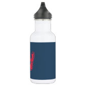 Creepy Monogram Clashing Red auf Blue Edelstahlflasche (Rechts)