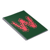 Creepy Monogram Clashpink auf Green Notizblock (Rechte Seite)