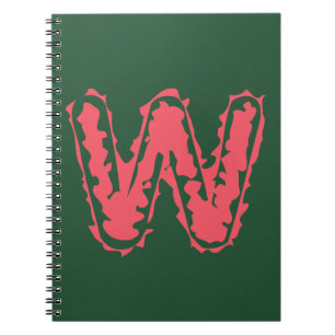 Creepy Monogram Clashpink auf Green Notizblock