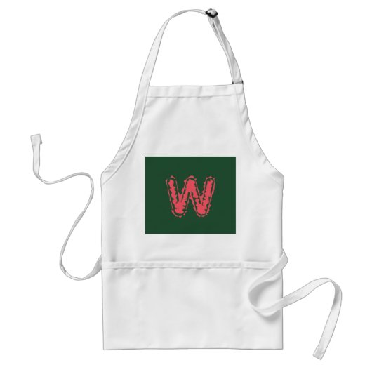 Creepy Monogram Clashpink auf Green Schürze (Vorne)