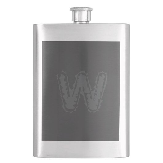 Creepy Monogram Gray on Gray Flachmann (Vorderseite)