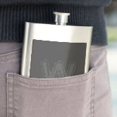 Creepy Monogram Gray on Gray Flachmann (Beispiel)