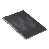 Creepy Monogram Gray on Gray Notizblock (Rechte Seite)