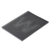 Creepy Monogram Gray on Gray Notizblock (Linke Seite)