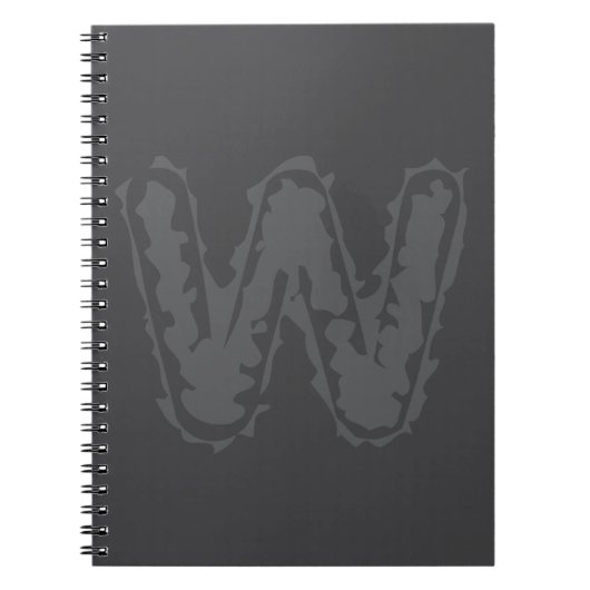 Creepy Monogram Gray on Gray Notizblock (Vorderseite)