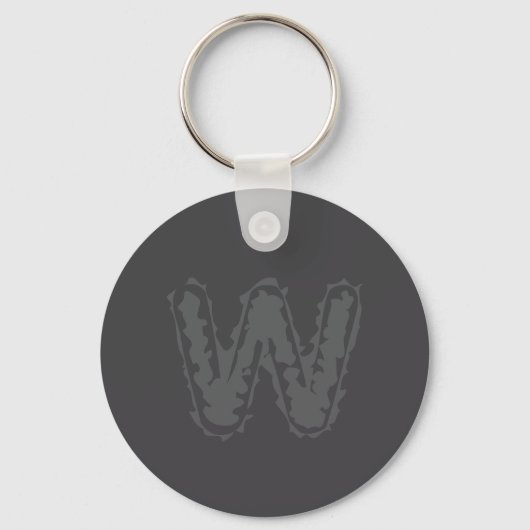 Creepy Monogram Gray on Gray Schlüsselanhänger (Vorderseite)