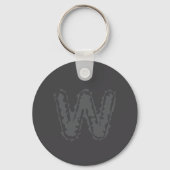Creepy Monogram Gray on Gray Schlüsselanhänger (Rückseite)
