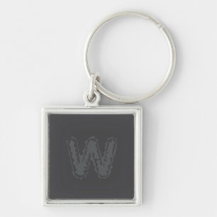 Creepy Monogram Gray on Gray Schlüsselanhänger