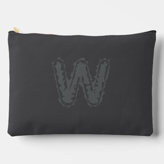 Creepy Monogram Gray on Gray Zubehörtasche (Vorderseite)