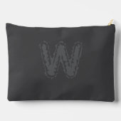 Creepy Monogram Gray on Gray Zubehörtasche (Rückseite)