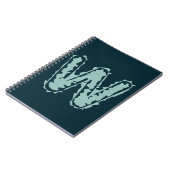 Creepy Monogram Mint Green auf Deep Blue Notizblock (Linke Seite)