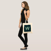 Creepy Monogram Mint Green auf Deep Blue Tragetasche (Vorderseite (Model))