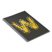 Creepy Monogram Moody Yellow on Dark Gray Notizblock (Rechte Seite)