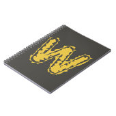 Creepy Monogram Moody Yellow on Dark Gray Notizblock (Linke Seite)