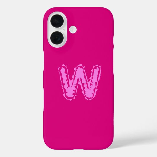 Creepy Monogram Pink auf Pink Case-Mate iPhone Hülle (Rückseite)
