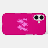 Creepy Monogram Pink auf Pink Case-Mate iPhone Hülle (Rückseite (Horizontal))