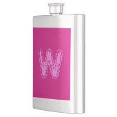Creepy Monogram Pink auf Pink Flachmann (Links)