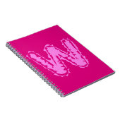 Creepy Monogram Pink auf Pink Notizblock (Rechte Seite)