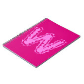 Creepy Monogram Pink auf Pink Notizblock (Linke Seite)