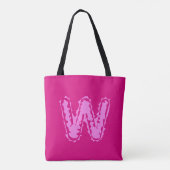 Creepy Monogram Pink auf Pink Tasche (Rückseite)
