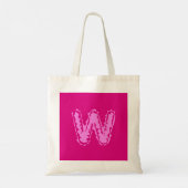 Creepy Monogram Pink auf Pink Tragetasche (Rückseite)