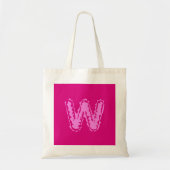 Creepy Monogram Pink auf Pink Tragetasche (Vorne)