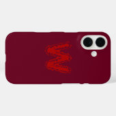 Creepy Monogram Red on Red Case-Mate iPhone Hülle (Rückseite (Horizontal))
