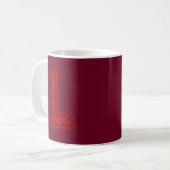 Creepy Monogram Red on Red Kaffeetasse (Vorderseite Links)