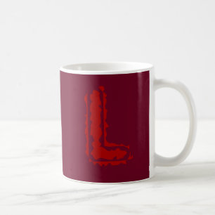 Creepy Monogram Red on Red Kaffeetasse