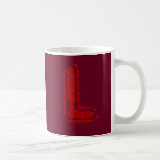 Creepy Monogram Red on Red Kaffeetasse (Rechts)