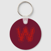 Creepy Monogram Red on Red Schlüsselanhänger (Rückseite)