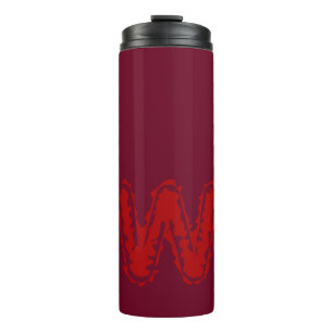 Creepy Monogram Red on Red Thermosbecher