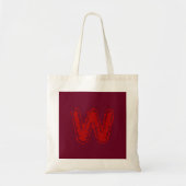 Creepy Monogram Red on Red Tragetasche (Vorne)