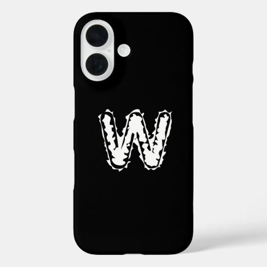 Creepy Monogram White auf Black Case-Mate iPhone Hülle (Rückseite)