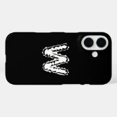 Creepy Monogram White auf Black Case-Mate iPhone Hülle (Rückseite (Horizontal))