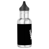 Creepy Monogram White auf Black Edelstahlflasche (Links)